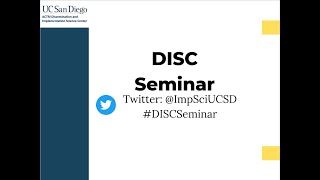 DISC Seminar: October 2023