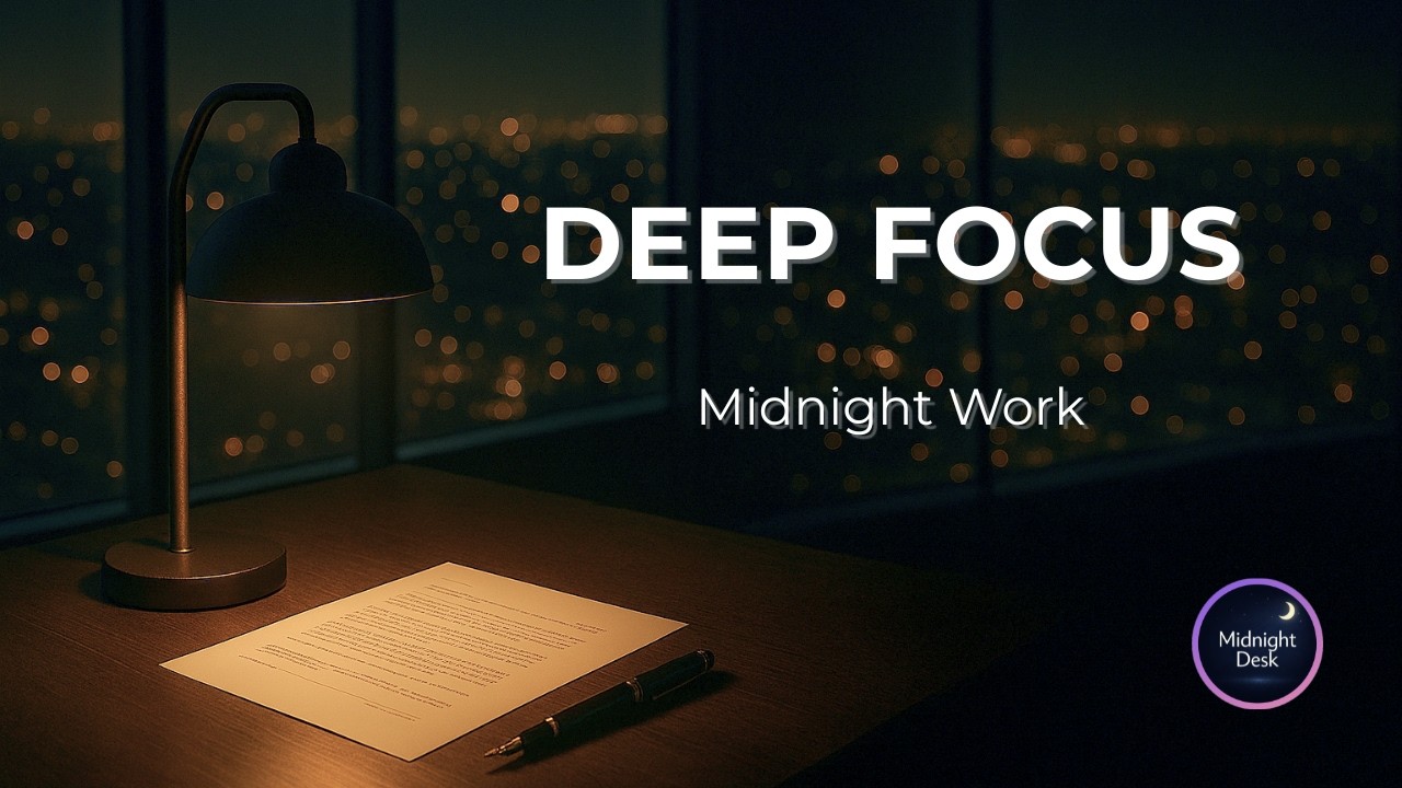 Deep Focus Music for Work | Midnight City View – Sky Lounge Ambient (1 Hour)[Vol.101]