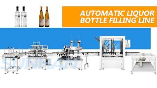 How To Use Automatic Spirit Liquor Bottle Liquid Level Overflow Filling Corking Shrinking Line