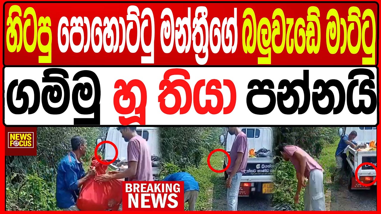 හිටපු පොහොට්ටු මන්ත්‍රීගේ බලුවැඩේ මාට්ටු ගම්මු හූ තියා පන්නයි|News Focus