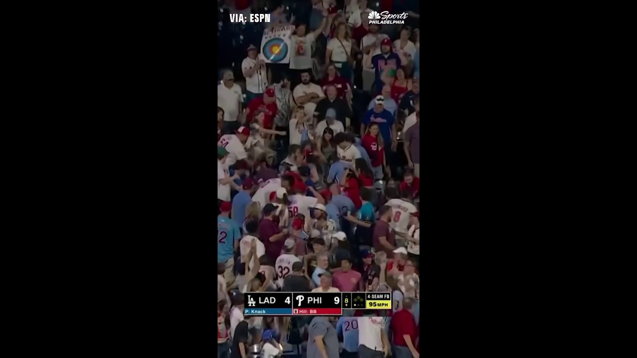 Derek Hill crushes the Phillies' fifth home run of the night against the Dodgers