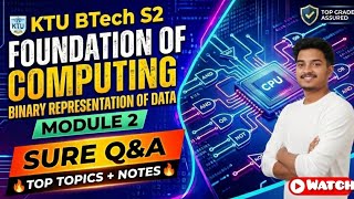 KTU B Tech S2 Foundation of Computing (FOC) Module 2 Sure Q & A