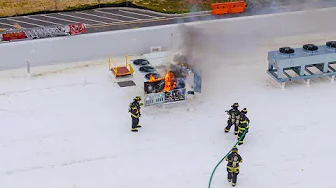 Fire at ALDI in Brick, NJ 2-Alarm Rooftop Refrigeration Unit Erupts in Flames 8/13/25