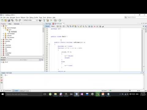11-كورس امثلة بلغة الجافا-Ex 10 Number is Prime or not