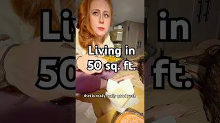 Living in 50 sq. ft. #offgridliving #rvlife #truckcamper
