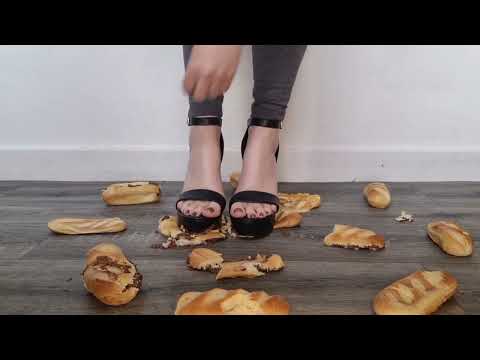 Soft bread vs. heals | Food crushing & ASMR