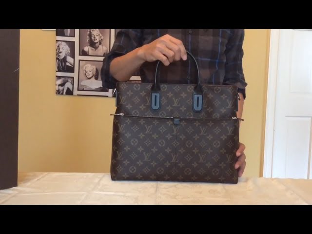 Louis Vuitton Brown Monogram Macassar District PM Black Cloth ref