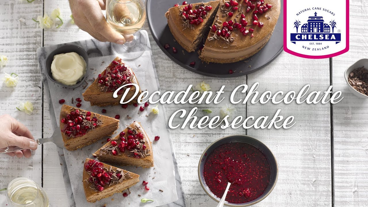 Decadent Chocolate Cheesecake I Chelsea Sugar YouTube