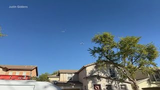 Close call as planes get too close together while trying to land