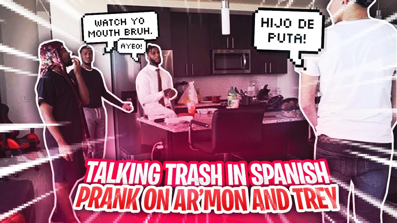 TALKING TRASH IN SPANISH PRANK ON AR'MON AND TREY! *THEY CAUGHT ON TO