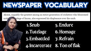 Newspaper Vocabulary Words with Meaning - Newspaper Vocabulary in English