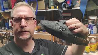 I put new soles on these Birkenstock clogs at home in my garage workshop!