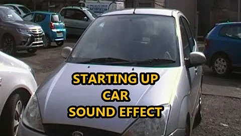Starting Up Car Engine & Driving Away Sound Effect