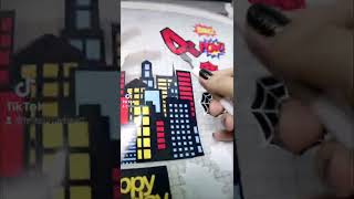 spiderman - theme cake topper making. #cameo4 #caketoppers #crafting