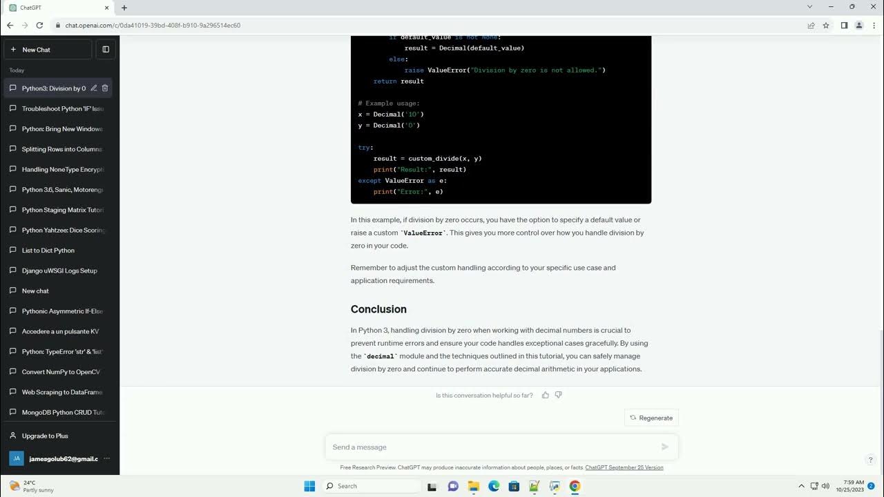 Python3 division by 0 error with decimals youtube