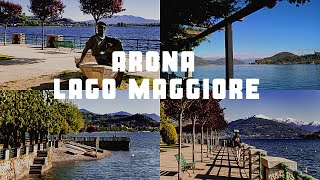 يوم جميل مع مناظر جميلة lago maggiore arona