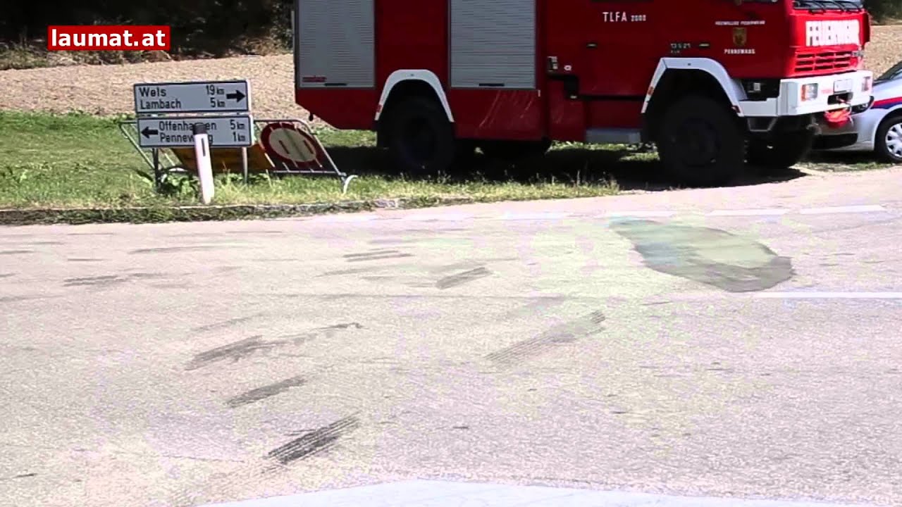 Schwerer Verkehrsunfall mit Motorrad in Pennewang