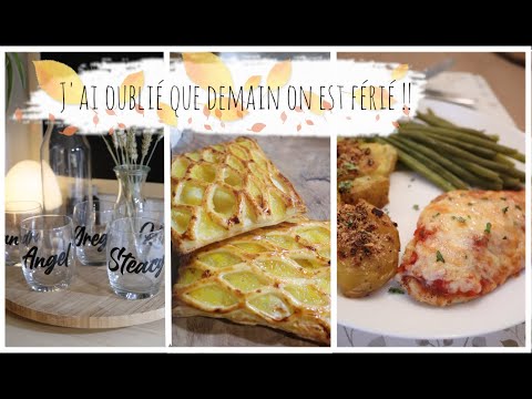 vlog du 10 novembre : Grilles au pommes, poulet pané gratiné, mes verres nominatifs