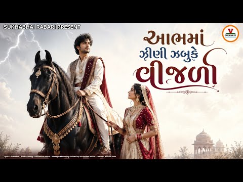 આભમાં ઝીણી ઝબુકે વીજળી | Aabhma Zini Zabuke Vijali | Gujarati Rimix Folk Song | Gujarati Geet 2026