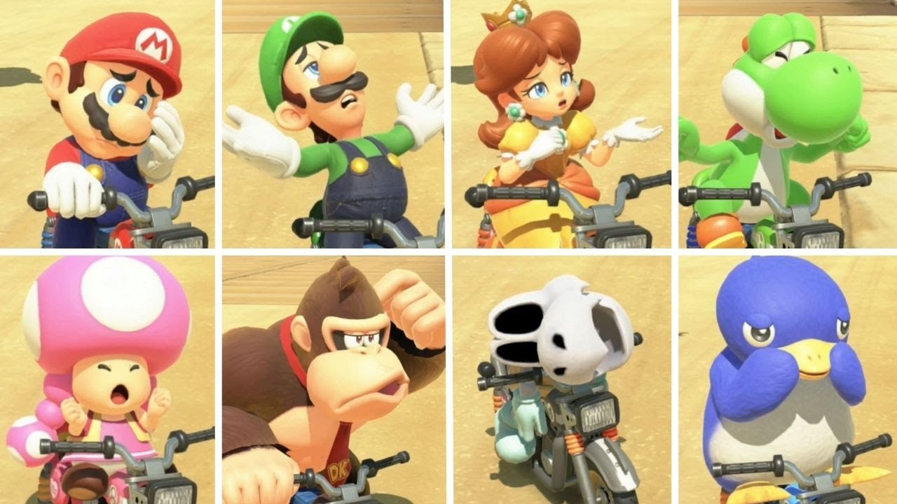 Mario Kart World - Losing Animations (All Characters)