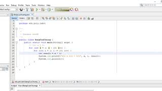 Lab 3.B2: Xuất bảng cửu chương bằng Java