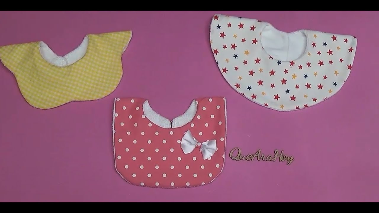 Como hacer baberos para bebes .DIY