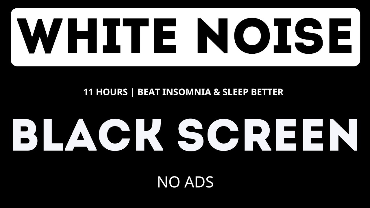 STRONG WHITE NOISE – Black Screen – 11 Hours | Beat Insomnia & Sleep Better