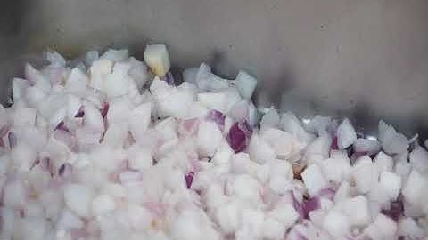 Onion dicing with 10x10mm   3 8  x 3 8  dicing kit