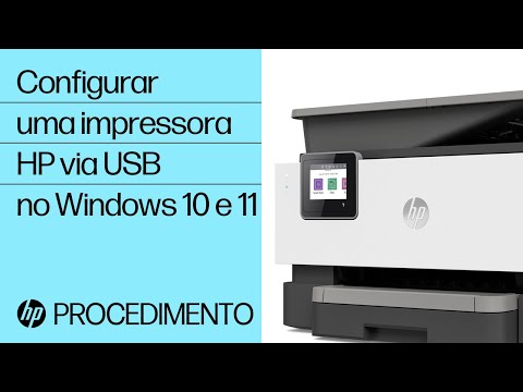 Como configurar uma impressora HP via conexão USB no Windows 10 ou 11 | Impressoras HP | HP Support
