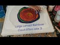 Rainbow cloud effect take 3 rainbow colored cells acrylic pouring ring pour fluid art