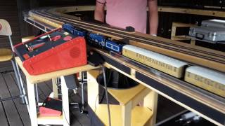 Hornby live steam a4 kingfisher double heading king class at mid summer meet