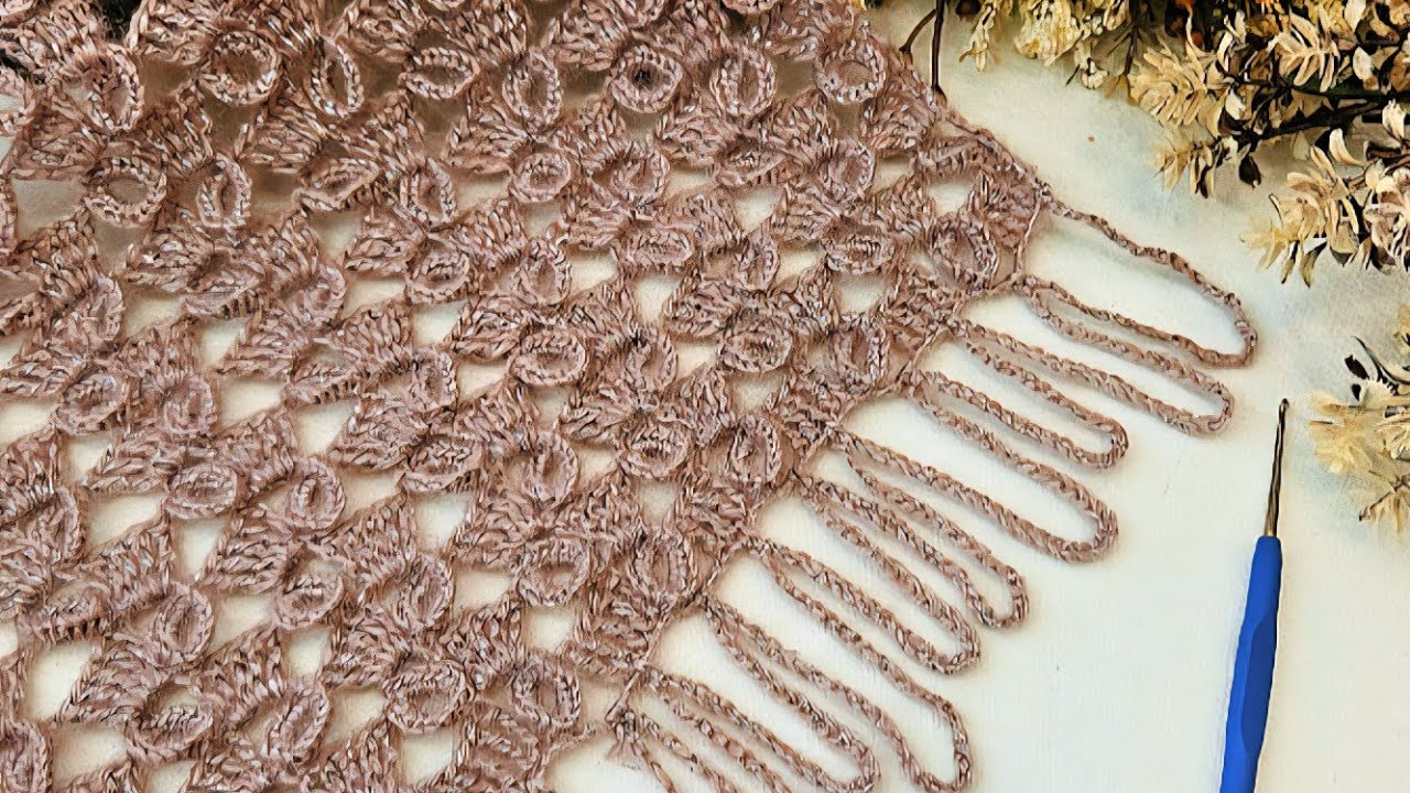 Muhteşem güzellik / tığ işi güpür görünümlü etol şal modeli yapılışı