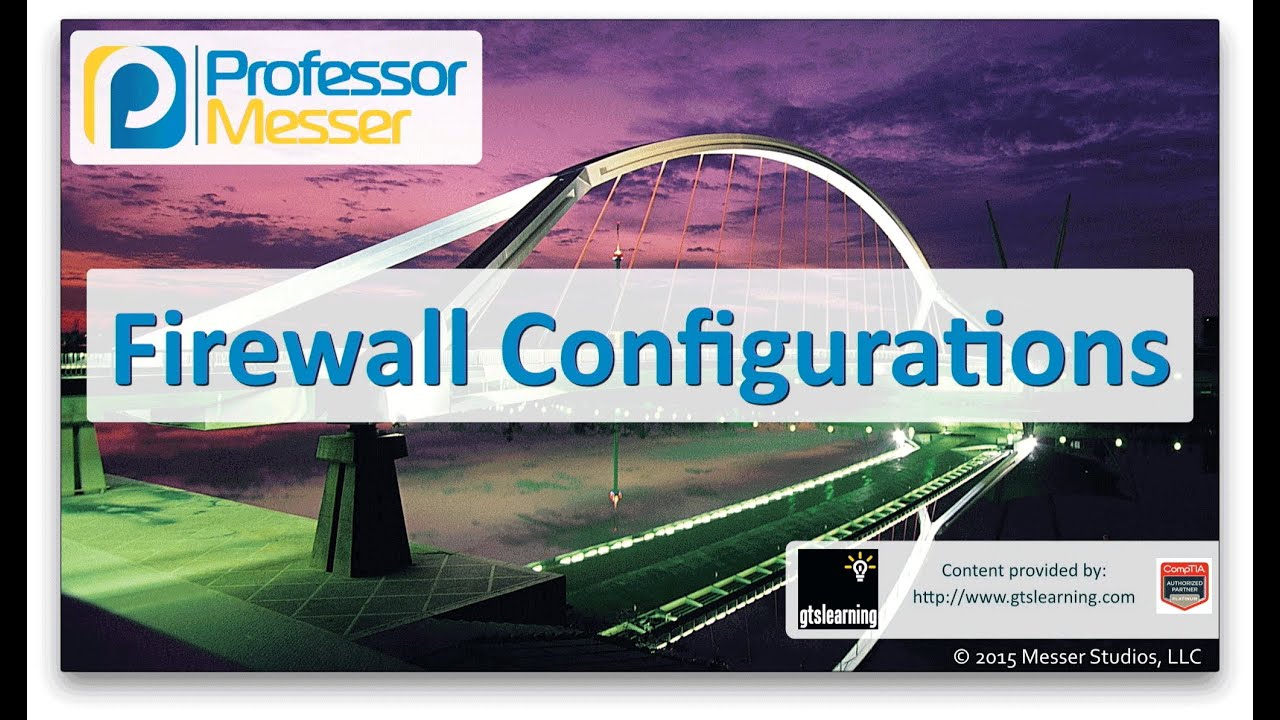 Firewall Configurations - CompTIA Network+ N10-006 - 3.5