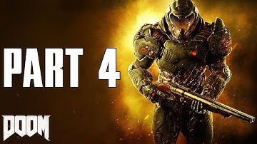 Doom (2016) Gameplay Part 4 - "Argent Tower Shutdown" Lets Play Walkthrough (PS4 XBOX PC HD)