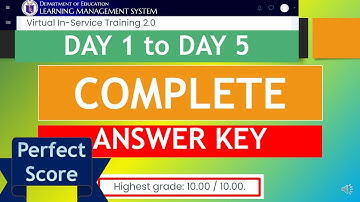 VINSET 2.0 DAY 1 TO 5 EXIT QUIZZES COMPLETE ANSWER KEY I BY MNM