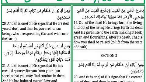 سورة الروم الايات من 19 الى 21