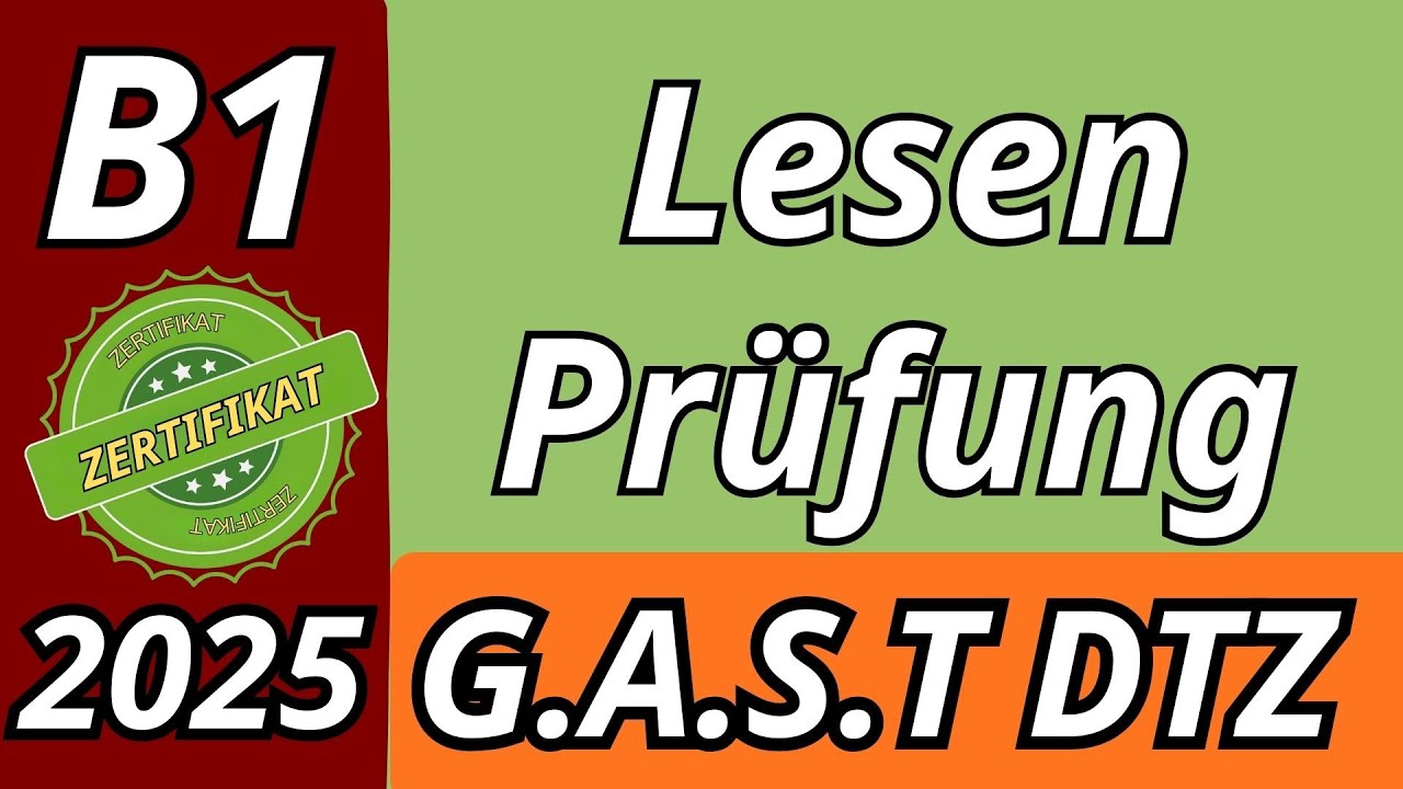 Lesen | B1 Prüfung | Übungssatz mit Lösungen | DTZ 2025 | Teil 1-4