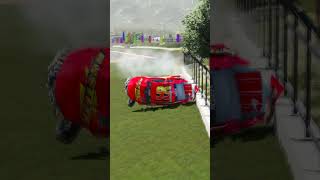 Lightning McQueen Blowover | BeamNG Drive #beamng  #cars  #crash #crashmandjaro