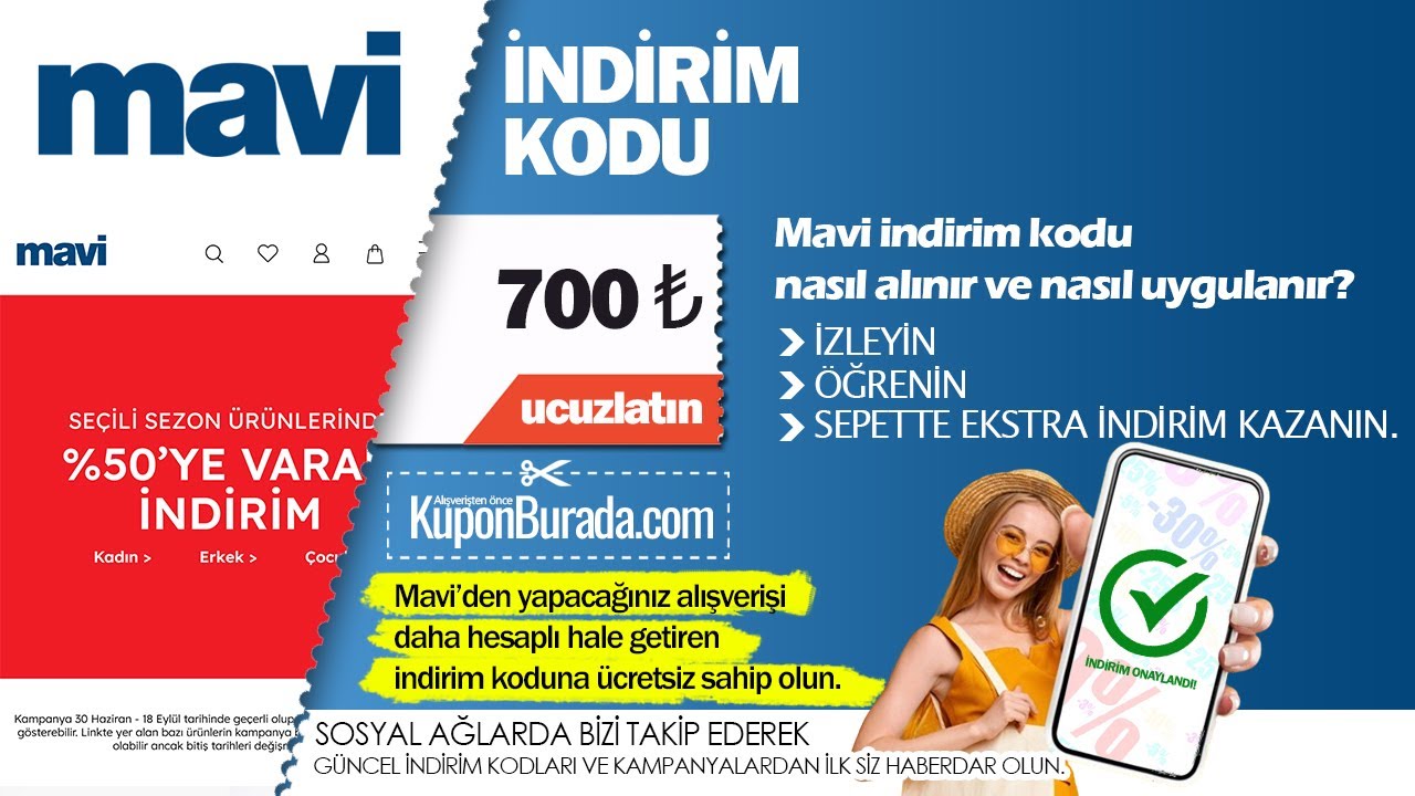 Mavi İndirim Kodu Nasıl Kullanılır? Nereden ve Nasıl Alınır? - YouTube