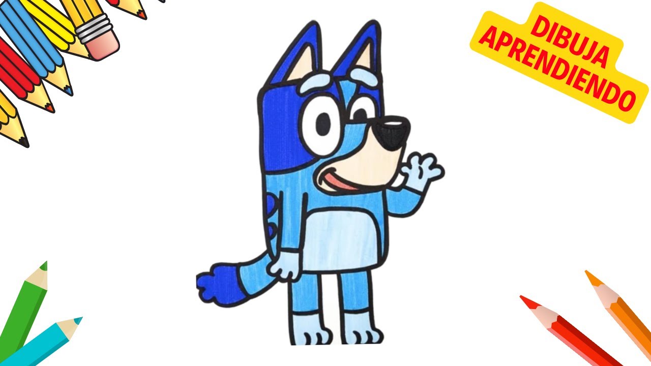 Como Dibujar a BLUEY 🎨🖍