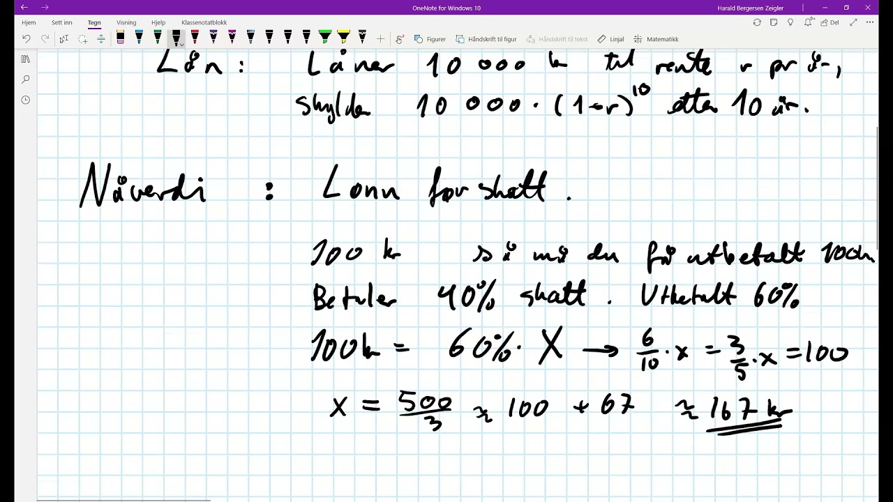 Nåverdi og sluttverdi