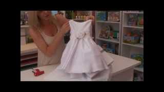 Simple Satin Shantung Christening Dress