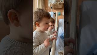 Toddler Teaches Baby Hide & Seek: HIDE FOREVER! 😂👶 #shorts
