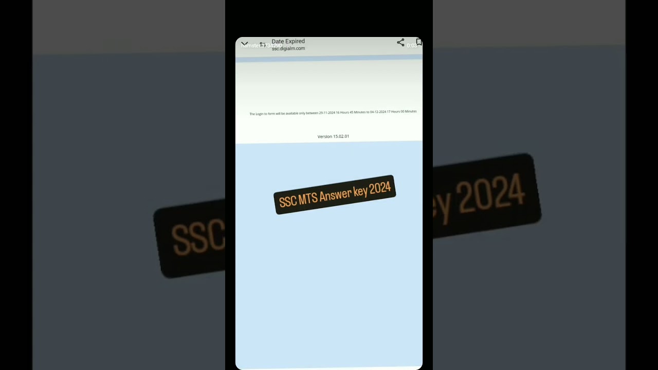 SSC MTS Answer key 2024 LINK: 