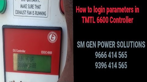 How to log in TMTL controller EDGC-6600 parameter