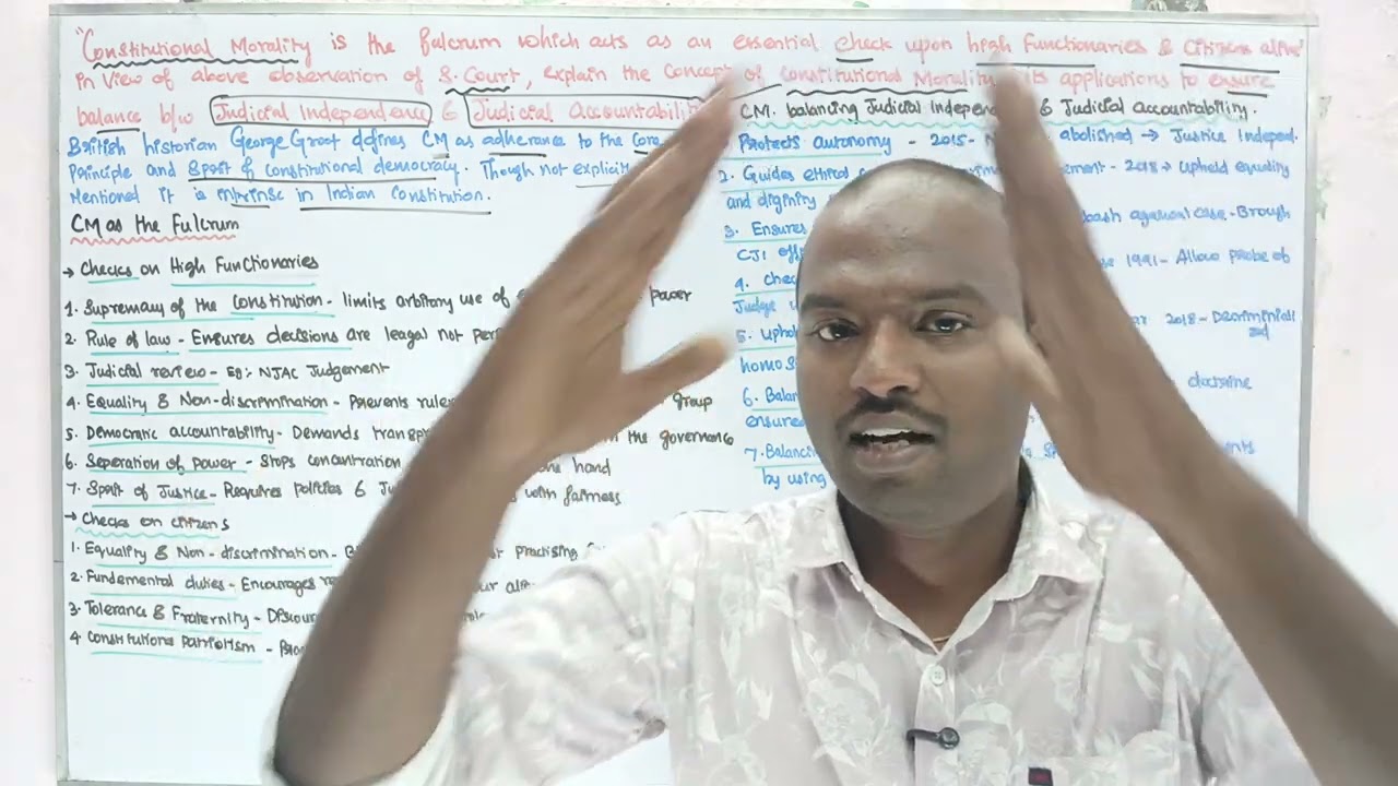 Mains 2025 answer Discussion on Constitutional Morality 