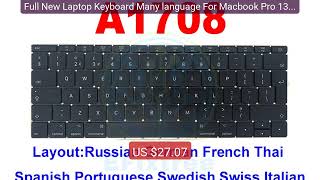 Full New Laptop Keyboard Many language For Macbook Pro 13" A17... — Best Buy 2026 | Great Quality!