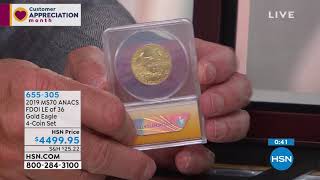 2019 MS70 ANACS FDOI Limited Edition of 36 Gold Eagle 4C...