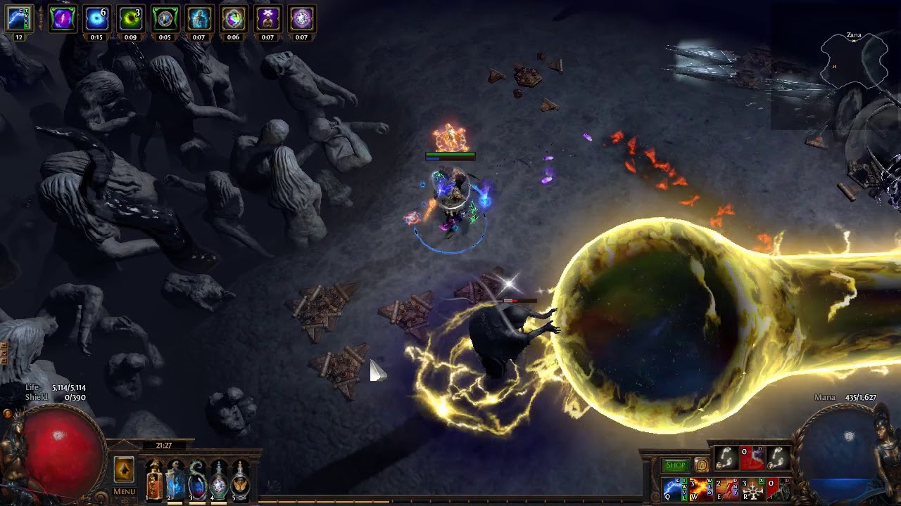 Path of Exile Arc traps deathless Uber Elder kill (ISC 3.3)