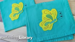 Machine Embroidery, Crafty Cut Applique Crafty cut applique designs have raw edges -- see how to embroider them in this video from http://www.emblibrary.com. Use